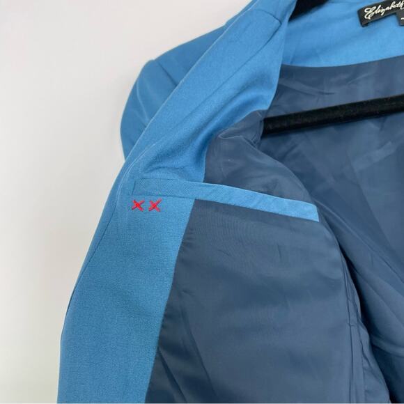 Elizabeth & James teal blue single breasted blazer women's size 0 - Picture 7 of 12